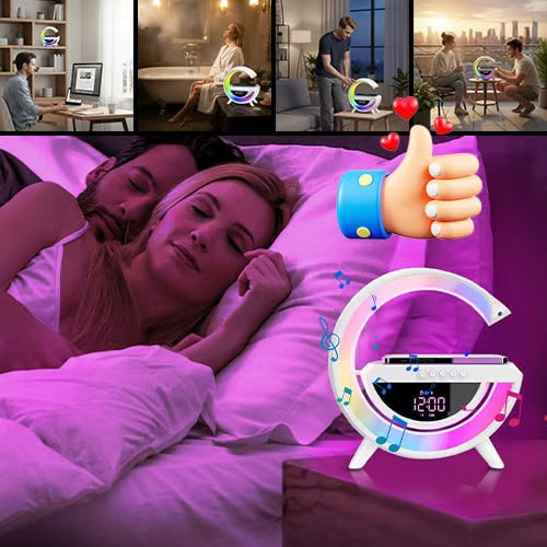 G-shaped Led Wireless Charging Speaker
