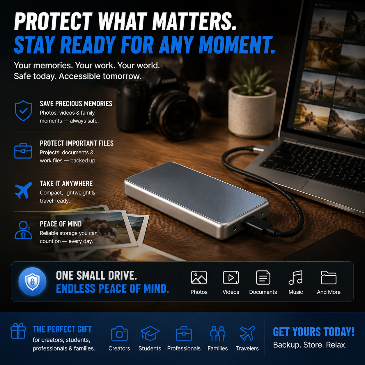 π₯π₯π₯π₯ LAST DAY 50% OFF-Portable External SSD β Protect Your Photos, Videos & Important Files