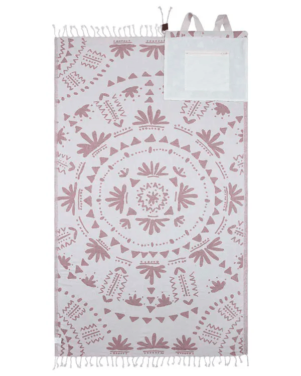 ⏰LAST DAY $20 OFF - 🏖️Sand Cloud 2-in-1 Turkish Cotton Towel Bag with Inner Zip Pocket & Sand-Repelling Fabric