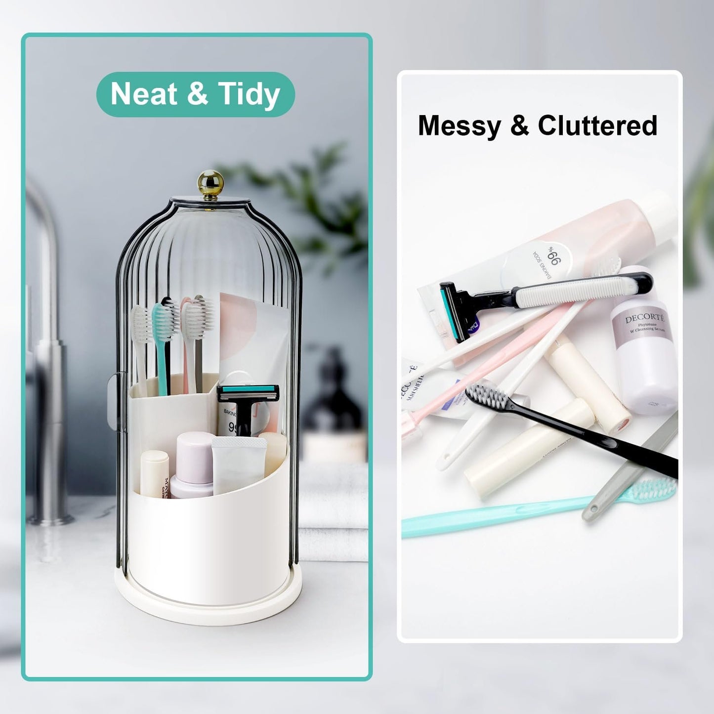 🔥✨Sliding Lid Toothbrush Organizer