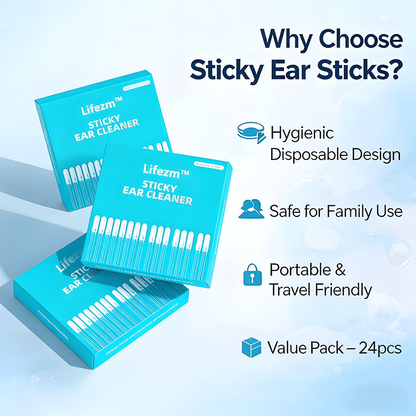 🔥Last Day 80% OFF 💦Lifezm™ Sticky Ear Cleaning Sticks – Gentle, Visible Ear Care