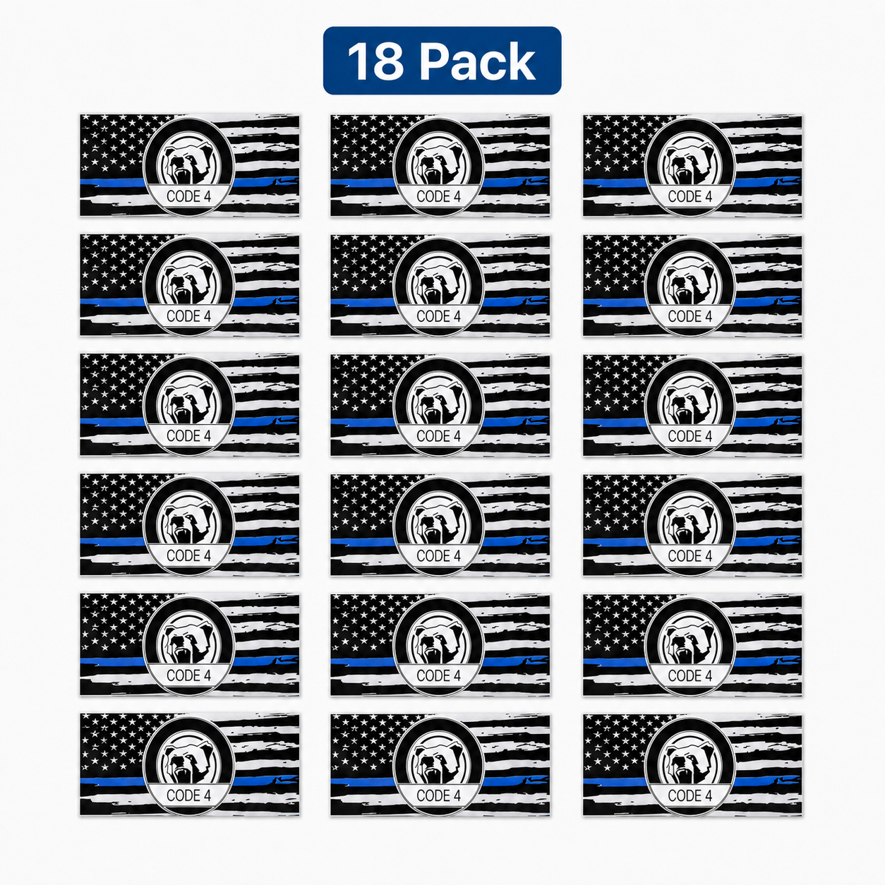 🔥Hot Sale🔥Thin Blue Line Code 4 Sticker - Show Police Support!
