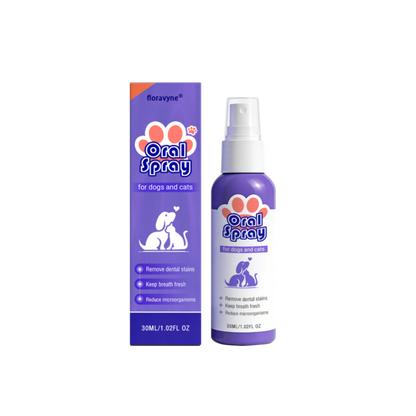 floravyne® Pet Oral Spray ✅ Freshen Breath, Remove Tartar & Promote gum regeneration, stabilize teeth 🦷-$AC