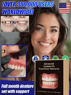 [Over 300,000 users worldwide] Full-mouth bone-supported denture set