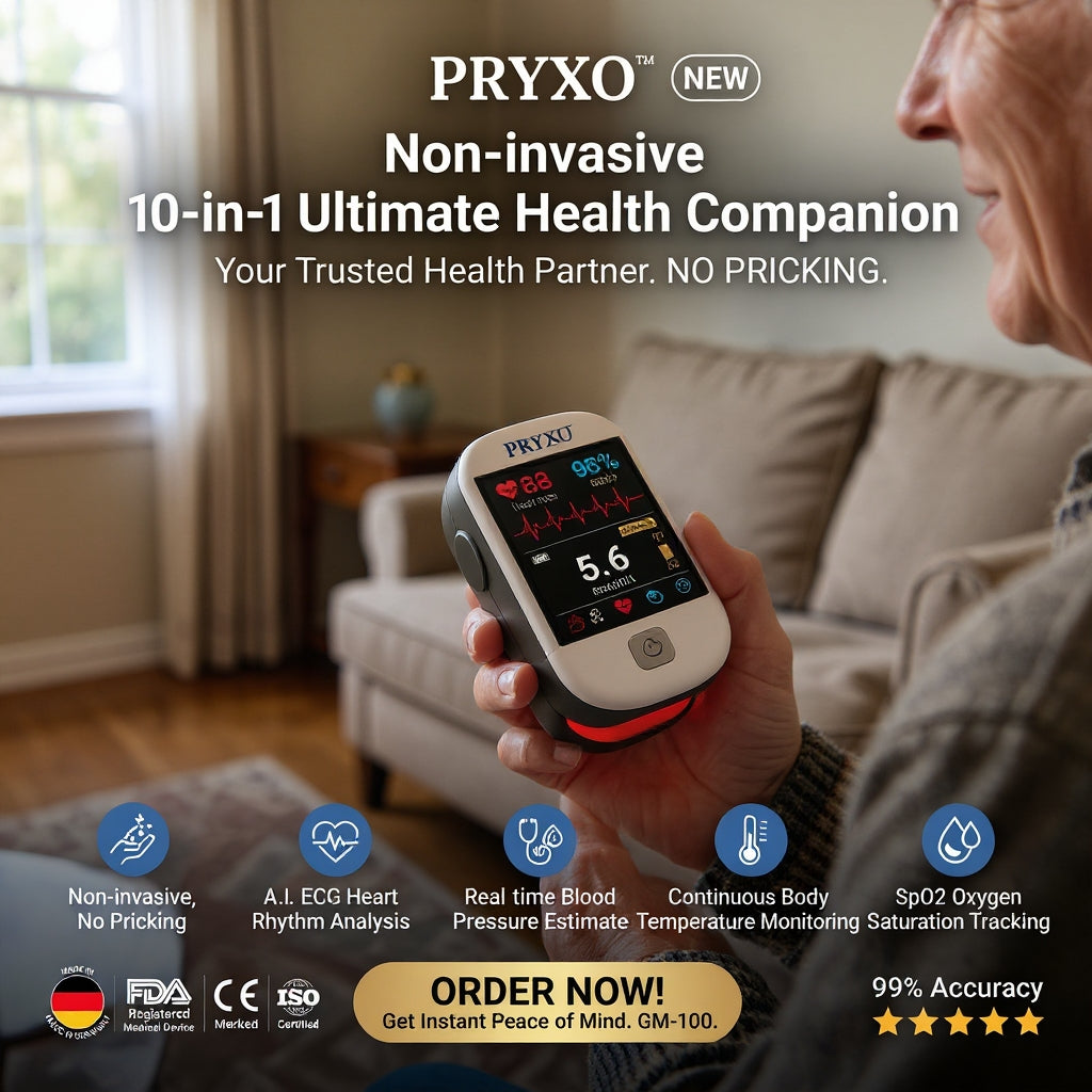 🔥 Final 3 Hour – Limited Stock Left 🏆 Pryxo™ Gen 2 10-in-1 Smart Blood Health Monitor | 10 Health Reports | No Finger Pricks Ever Again