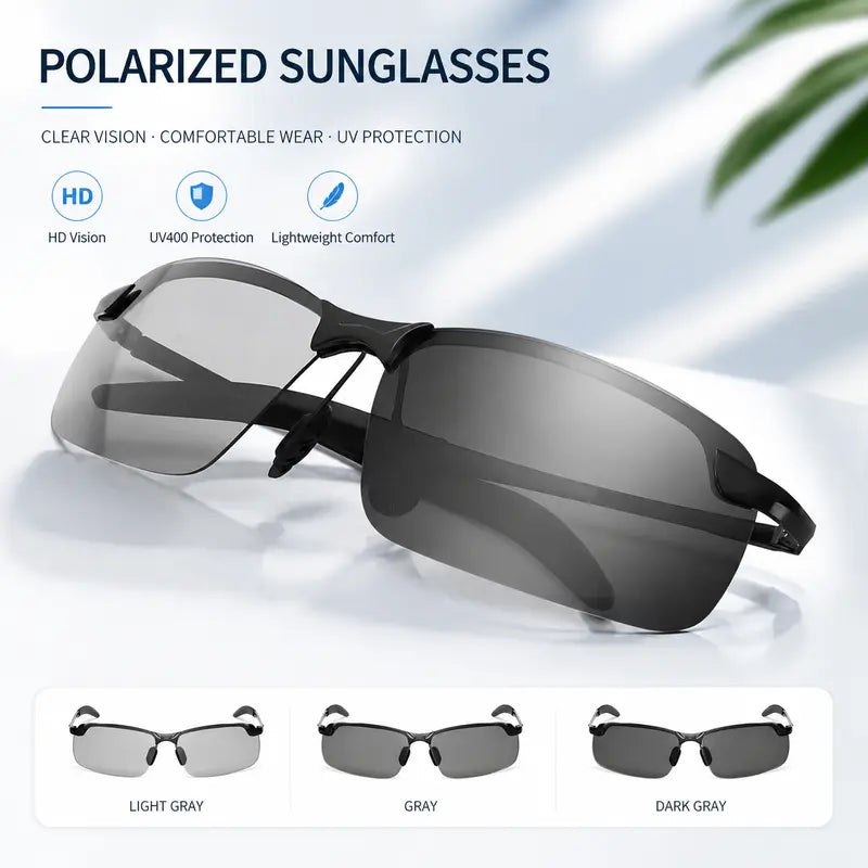 Photochromic Sunglasses with Anti-glare Polarized Lens