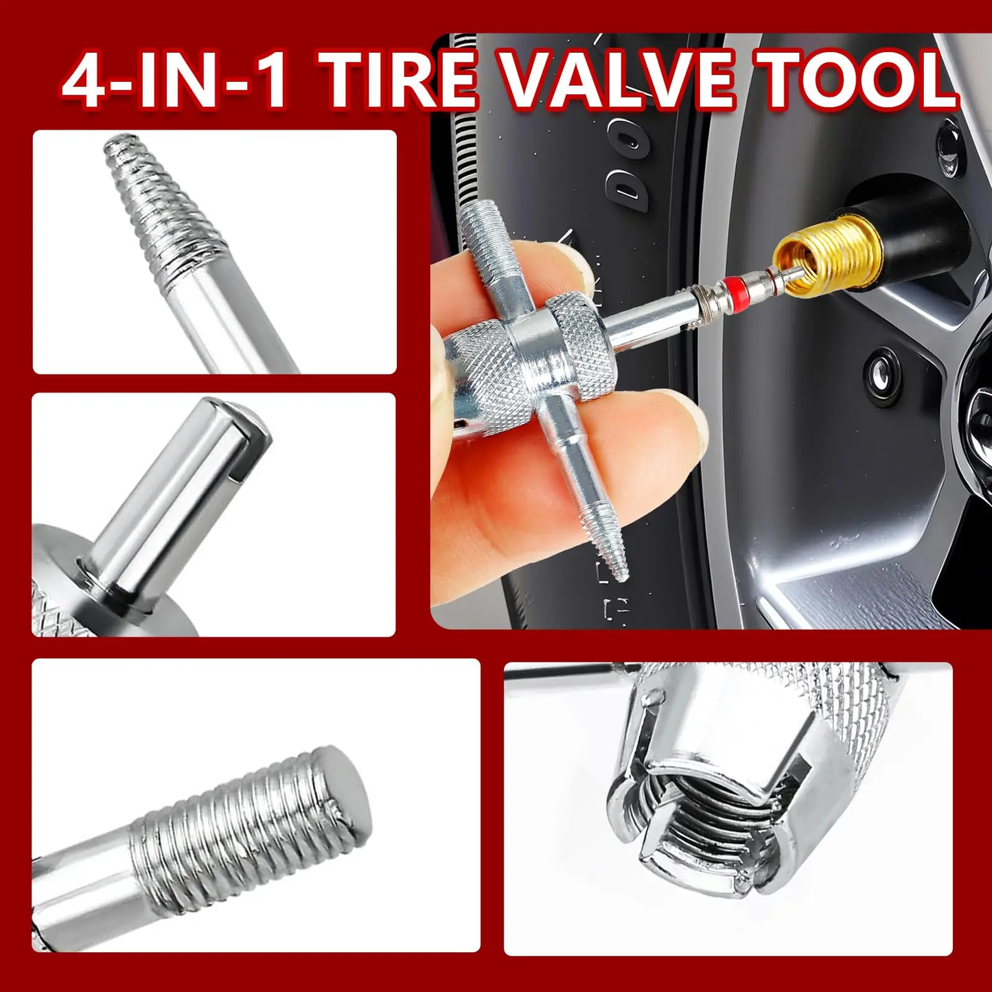 🚗14-piece quick tire valve changer tool kit🚗