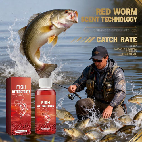 🐟【Crazy Pull & Explosive Protection】 Concentrated Red Worm Fishing Liquid, Strong Fish Attraction, Rapid Nesting & Fish Gathering, Universal Small Additive for Wild Fishing & Black Pits-8SA8