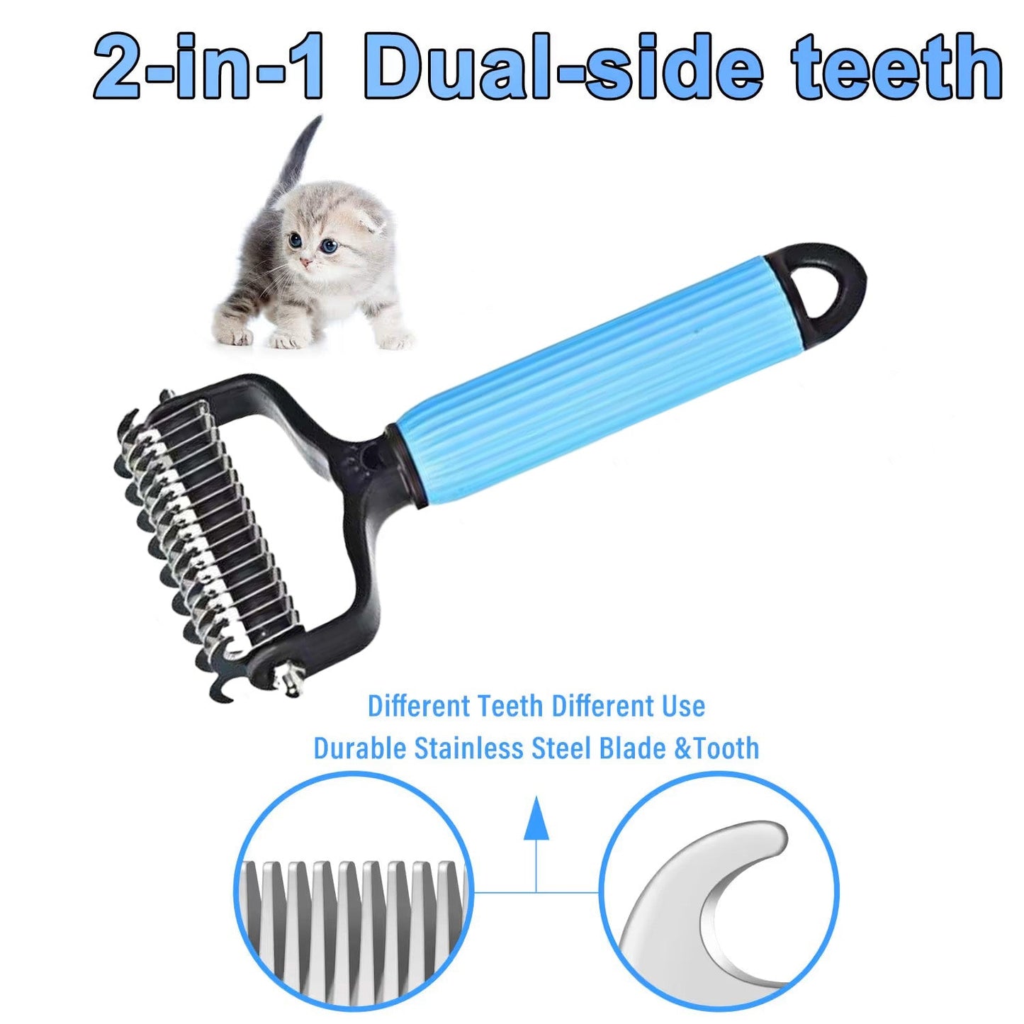 💯🐱Flash Sale!🐶 Professional Deshedding Tool For Dogs And Cats,Shedding Removal Easy to Use Essential Grooming