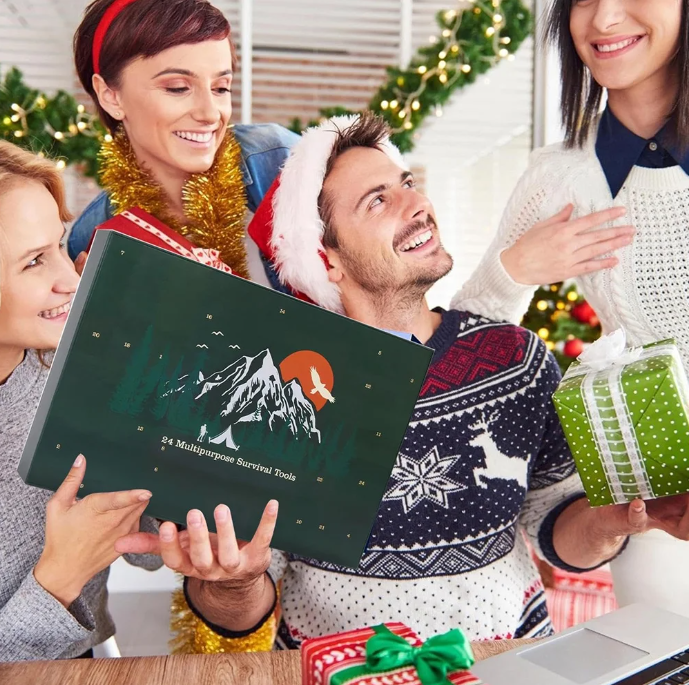 Vicigift 2025 Outdoor Survival 24-Tool Kit Advent Calendar