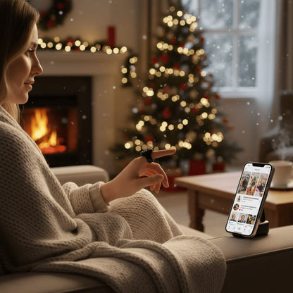 Scrolling Ring Bluetooth Remote Control with Phone holder