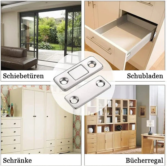 InvisiLock™ | Ultradünne Unsichtbare Schranktürmagnete (4er-Satz)