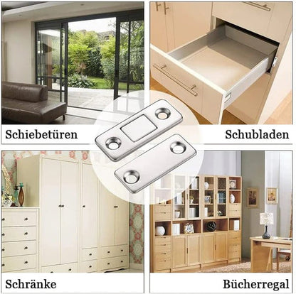 InvisiLock™ | Ultradünne Unsichtbare Schranktürmagnete (4er-Satz)