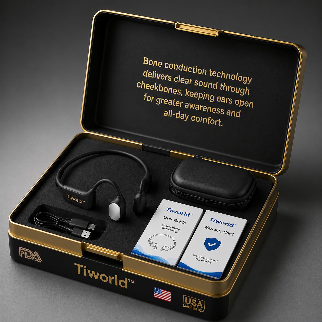 🔥 Final 2 Hours : Only Limited Stock Left🏆𝗧𝗶𝘄𝗼𝗿𝗹𝗱™ Bone Conduction Smart Hearing Headphones （Mayo Clinic Recommended）