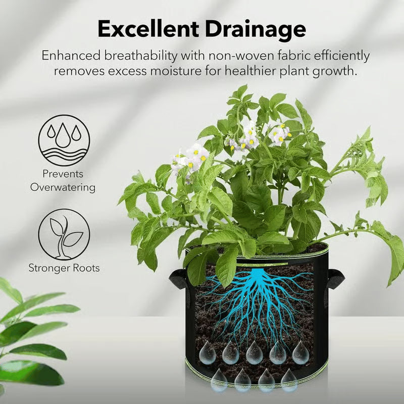 5-Pack 5 Gallon Grow Bags