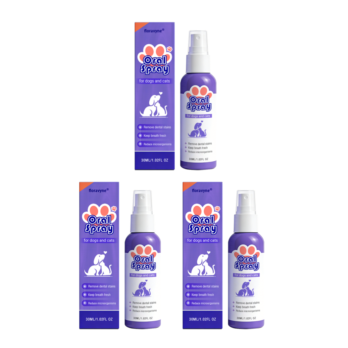 floravyne® Pet Oral Spray ✅ Freshen Breath, Remove Tartar & Promote gum regeneration, stabilize teeth 🦷-$AC
