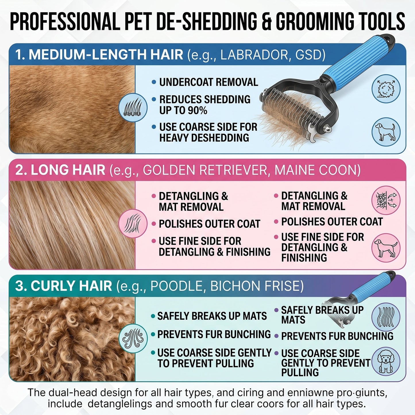 💯🐱Flash Sale!🐶 Professional Deshedding Tool For Dogs And Cats,Shedding Removal Easy to Use Essential Grooming