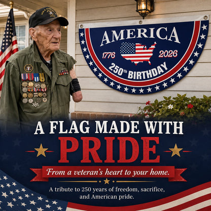America 250th Anniversary Patriotic Banner