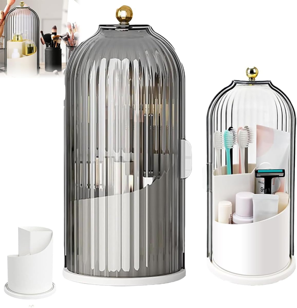 🔥✨Sliding Lid Toothbrush Organizer