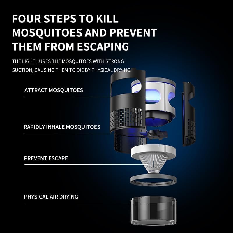 Ultra-Quiet Bionic UV Suction Mosquito Trap