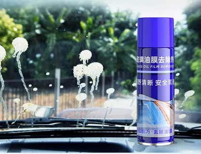 Powerful glass oil film remover🚗Stain removal, Water repellent, Anti-fog