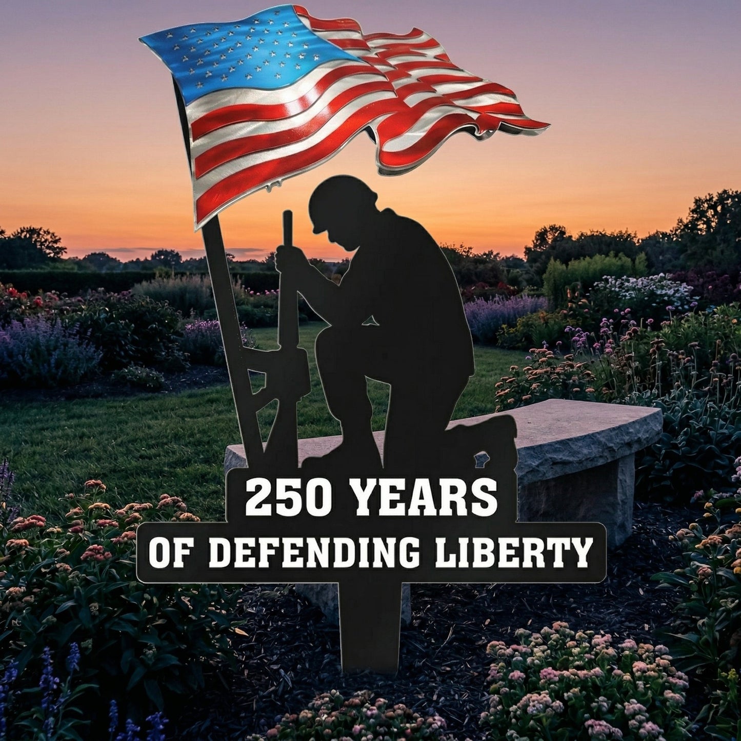 💥🔥 Limited time 57% OFF! First 50 pieces enjoy 57% off! 🔥💥 ✨🇺🇸🗽Metal Garden Stake – 🎖️ 250 Years of Defending Liberty