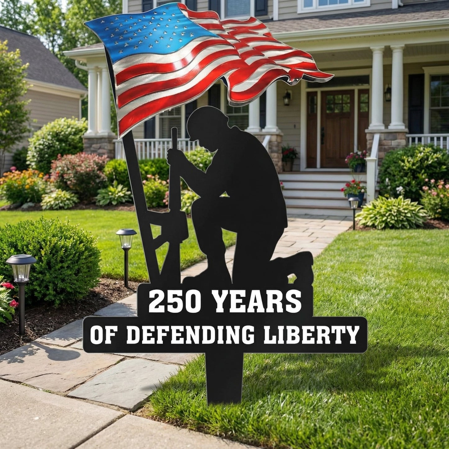 💥🔥 Limited time 57% OFF! First 50 pieces enjoy 57% off! 🔥💥 ✨🇺🇸🗽Metal Garden Stake – 🎖️ 250 Years of Defending Liberty