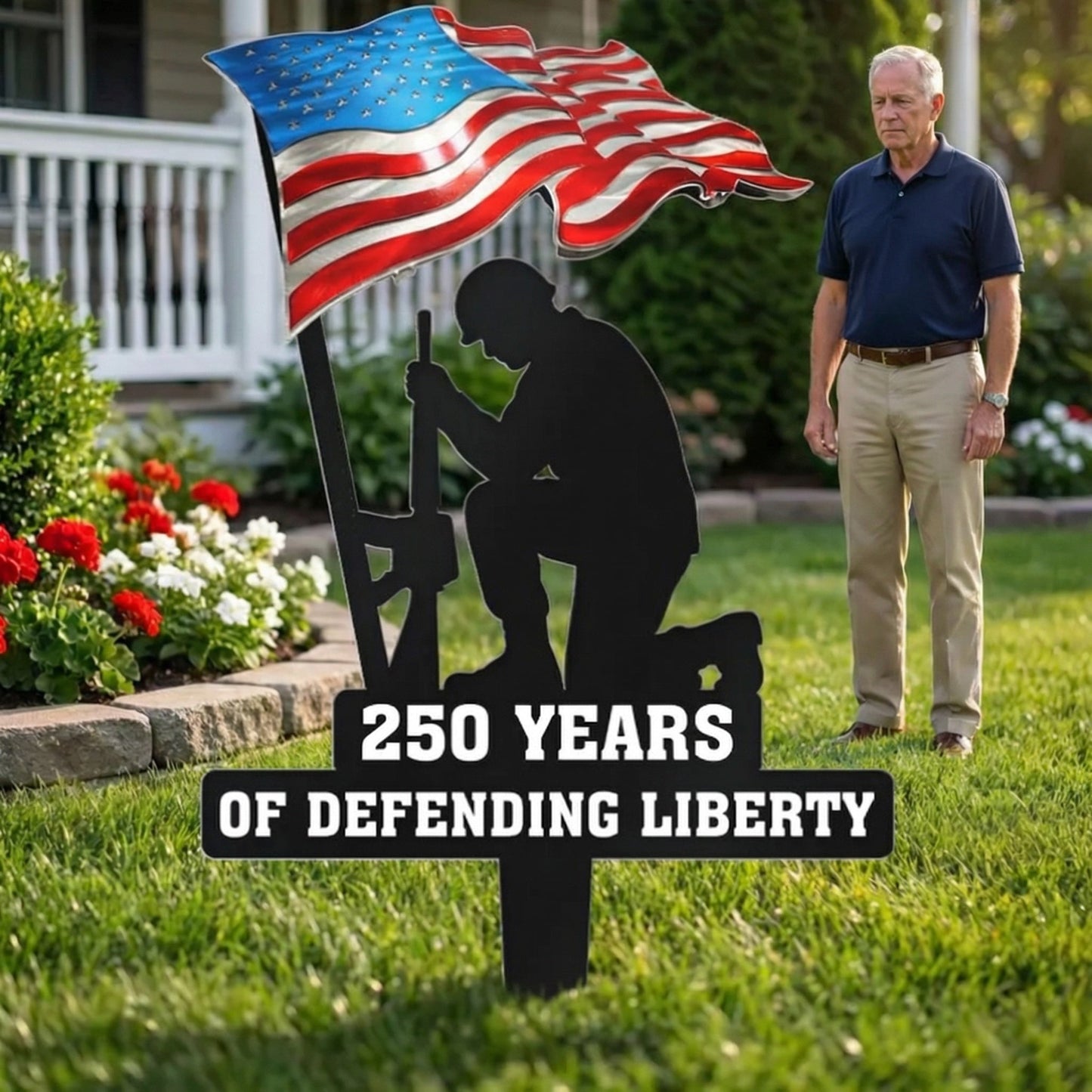 💥🔥 Limited time 57% OFF! First 50 pieces enjoy 57% off! 🔥💥 ✨🇺🇸🗽Metal Garden Stake – 🎖️ 250 Years of Defending Liberty
