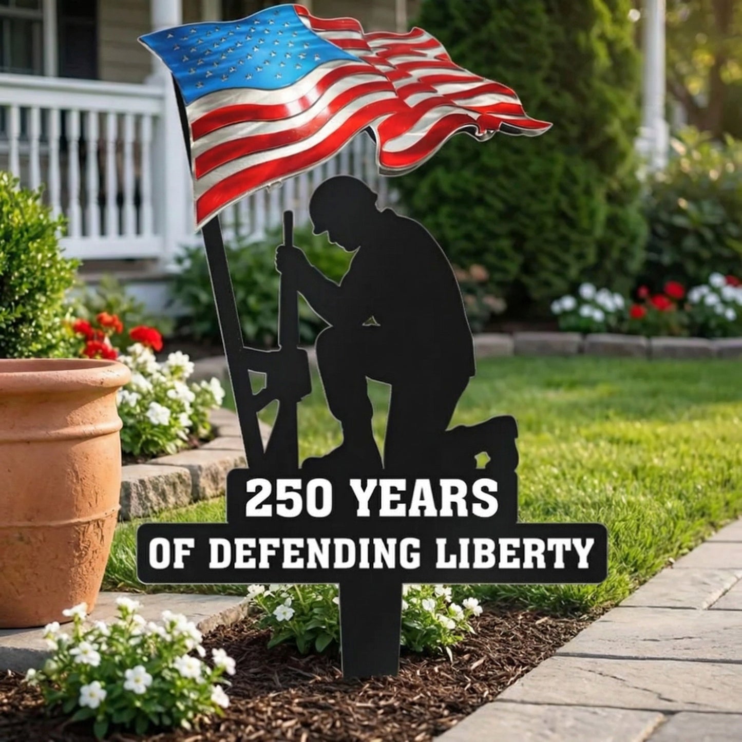 💥🔥 Limited time 57% OFF! First 50 pieces enjoy 57% off! 🔥💥 ✨🇺🇸🗽Metal Garden Stake – 🎖️ 250 Years of Defending Liberty
