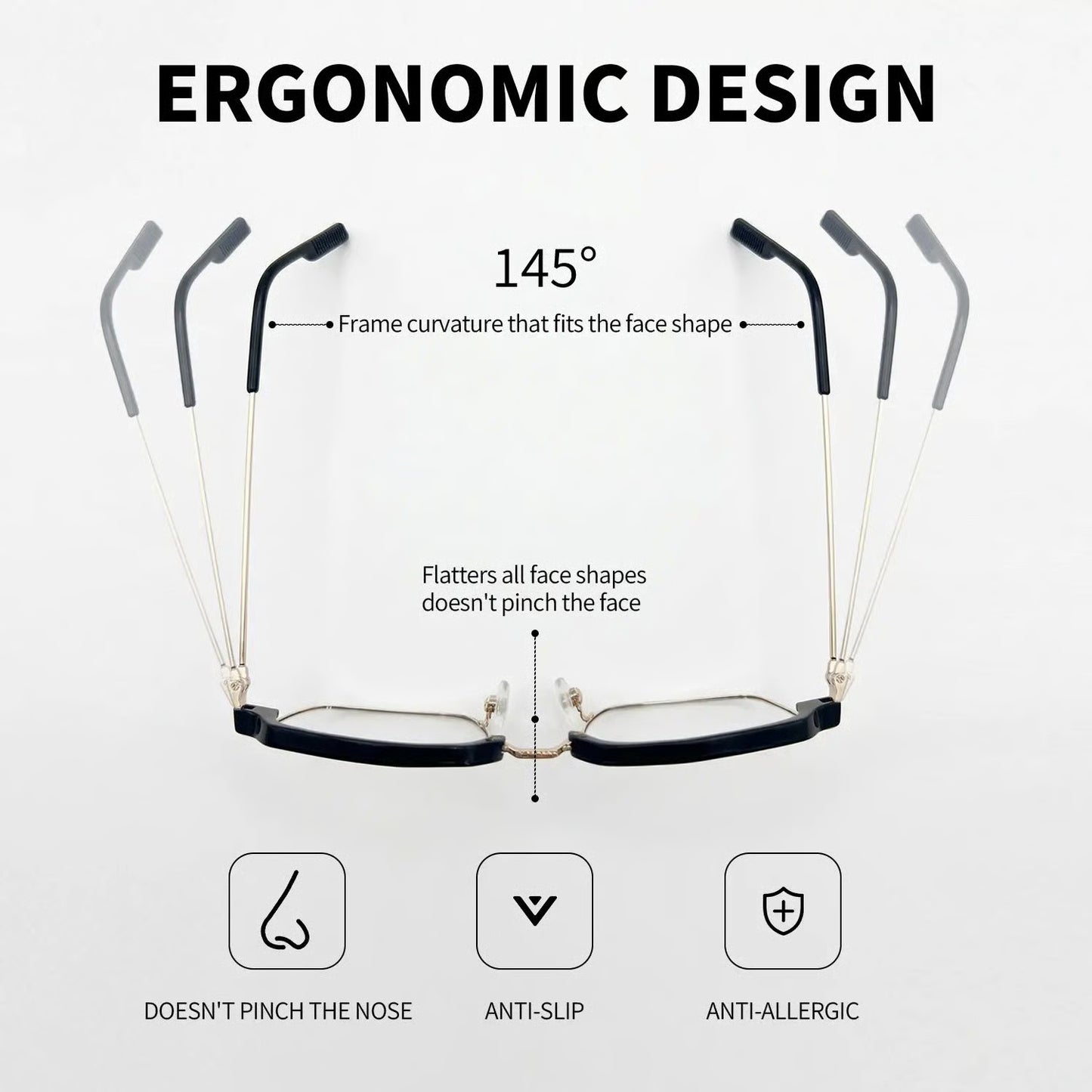 Dual Focus Anti Blue Light Glasses, All-Day Comfort Wear Without Dizziness for Men & Women