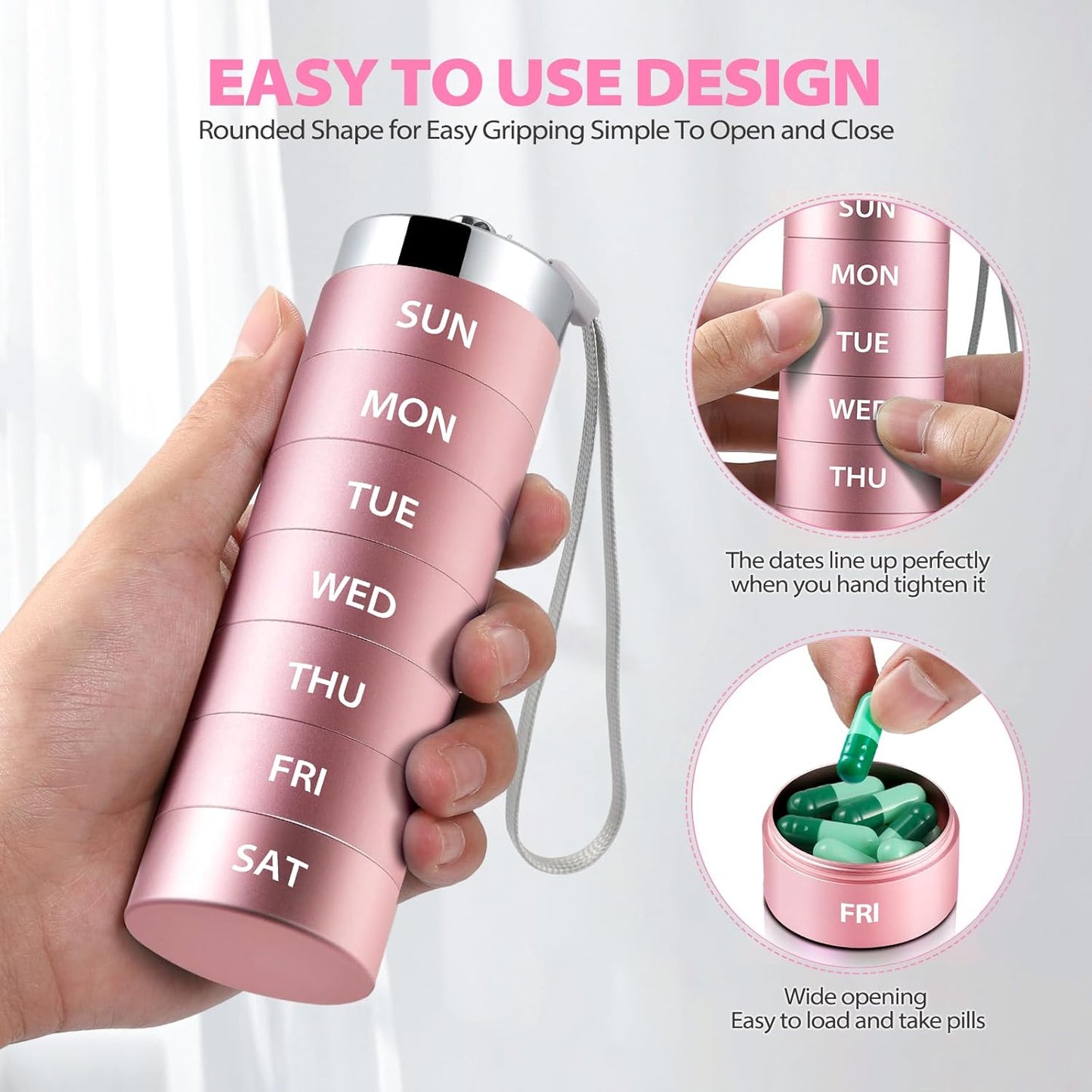 Metal Travel Pill Organizer