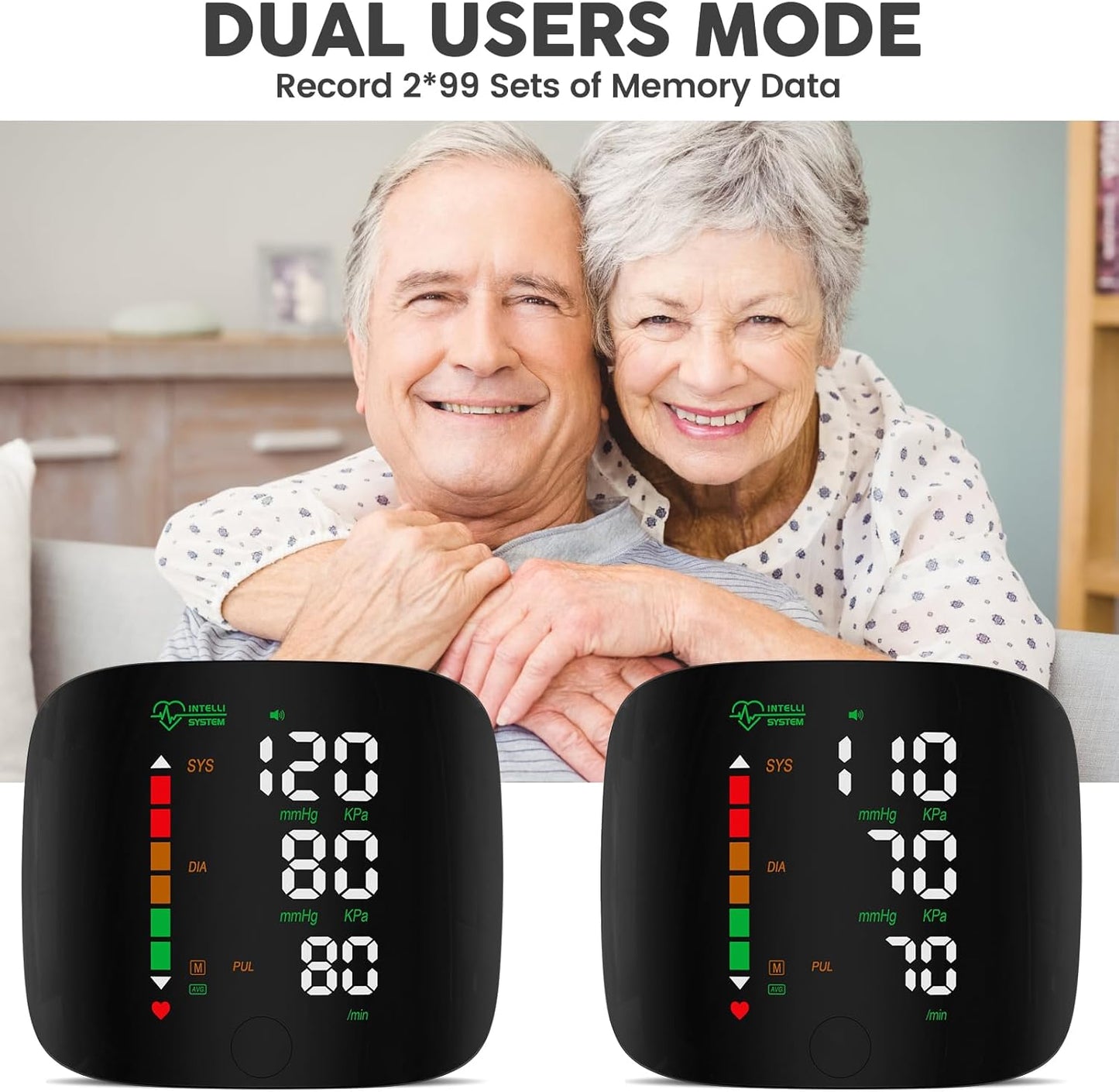 Wrist Blood Pressure Monitor, LED Display, Touchscreen Wrist Cuff