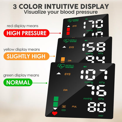 Wrist Blood Pressure Monitor, LED Display, Touchscreen Wrist Cuff
