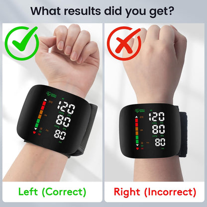 Wrist Blood Pressure Monitor, LED Display, Touchscreen Wrist Cuff