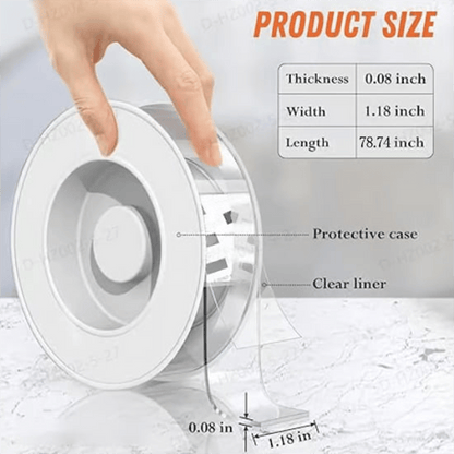 ✨⏰Final 6-hour Preferential Deal✨Extra Large Double Sided Tape  , Clear & Tough Nano Tape, Multipurpose Mounting Tape