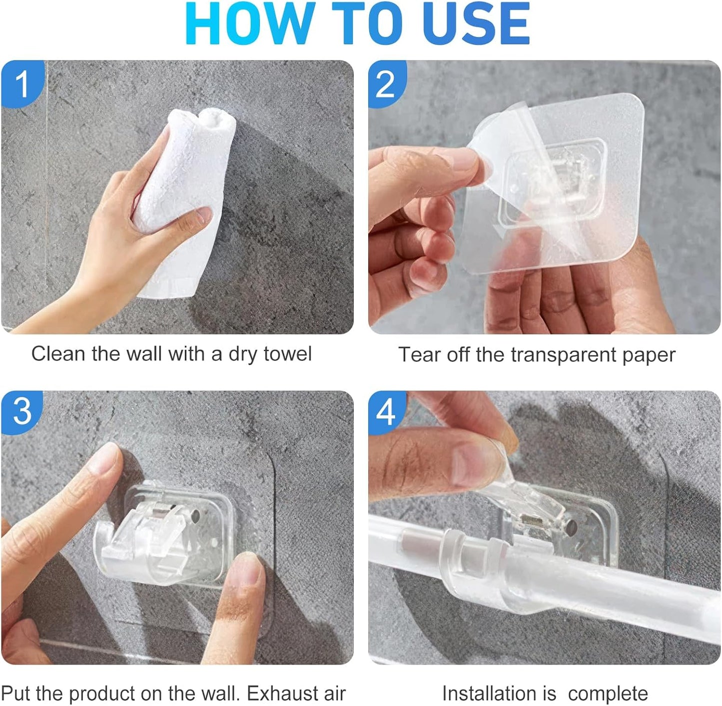 Transparent Hanging Rod Clip