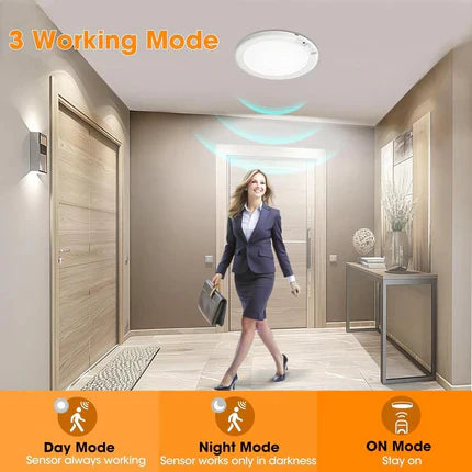 Rechargeable Motion Sensor Ceiling Light with Remote - Magnetic Wireless Ceiling Light Battery Powered for Closet Shower Stairs Shed Hallway Porch Patio ect.-BP