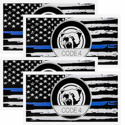🔥Hot Sale🔥Thin Blue Line Code 4 Sticker - Show Police Support!