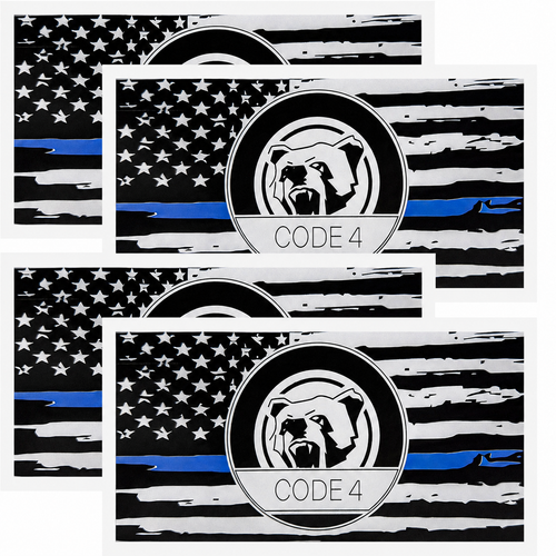 🔥Hot Sale🔥Thin Blue Line Code 4 Sticker - Show Police Support!