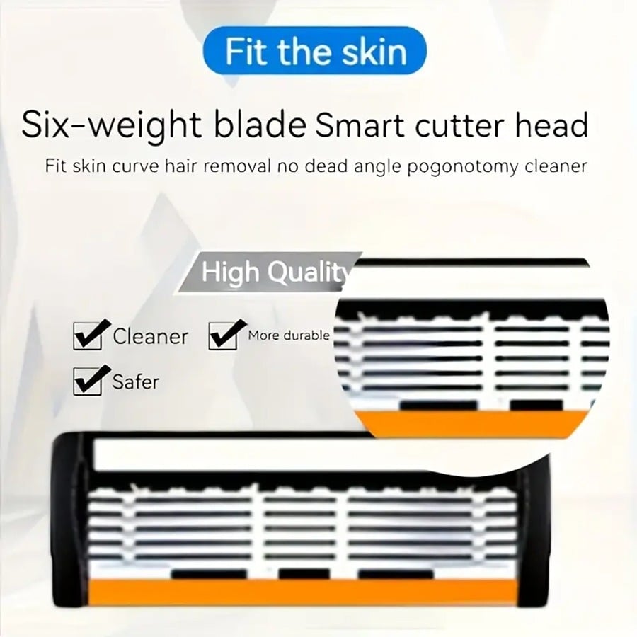 🔥24/48Pcs Men's Razor Blade Replacement with Handle