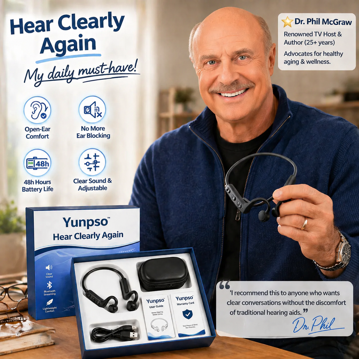 🔥Limited-Time Offer🔥 Rediscover Clear Sound with the Yunpso X2 Bone Conduction Hearing Aid