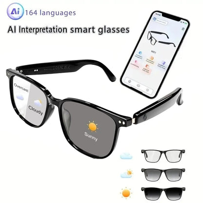 🔥 Black Friday Sale Is On Fire!🔥 AI Interpretation Smart Glasses🕶️33-Language Translation, Photochromic Lenses, AI Chat & Hands-Free Audio