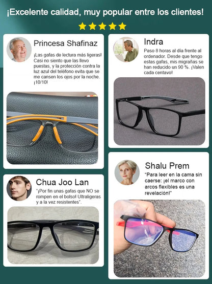 Protect your eyes smartly: Blue light filter and auto-focus in a unique design.