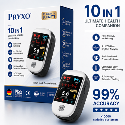 🔥 Final 3 Hour – Limited Stock Left 🏆 Pryxo™ Gen 2 10-in-1 Smart Blood Health Monitor | 10 Health Reports | No Finger Pricks Ever Again