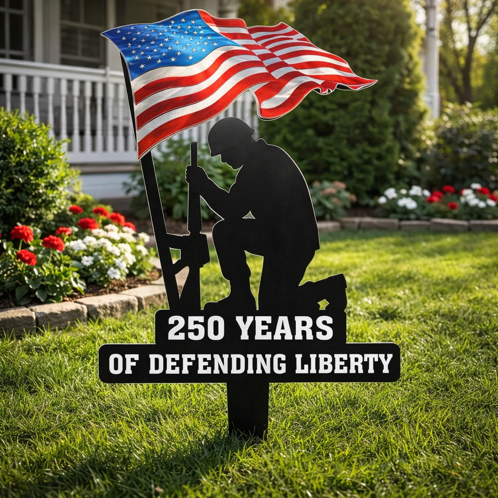 💥🔥 Limited time 57% OFF! First 50 pieces enjoy 57% off! 🔥💥 ✨🇺🇸🗽Metal Garden Stake – 🎖️ 250 Years of Defending Liberty