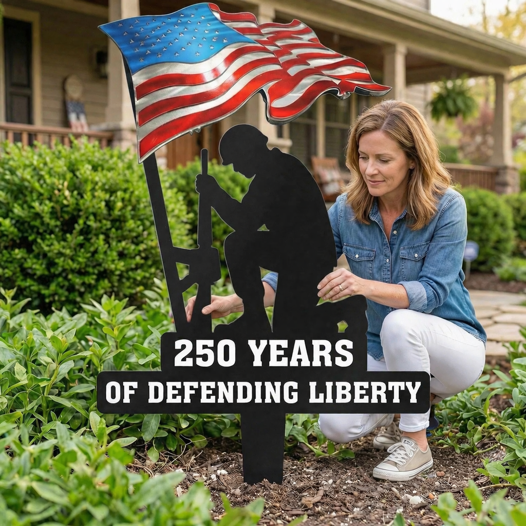 💥🔥 Limited time 57% OFF! First 50 pieces enjoy 57% off! 🔥💥 ✨🇺🇸🗽Metal Garden Stake – 🎖️ 250 Years of Defending Liberty
