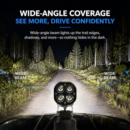 NightHawk M2 Vehicle-Mounted LED Spot Light – Scan More Ground, Extreme Brightness