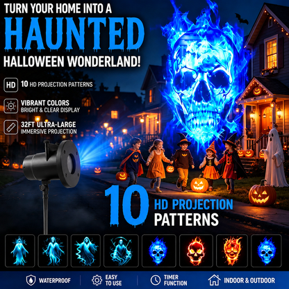 🔥Halloween Skull Dynamic Light 10 Unique HD Projection Patterns