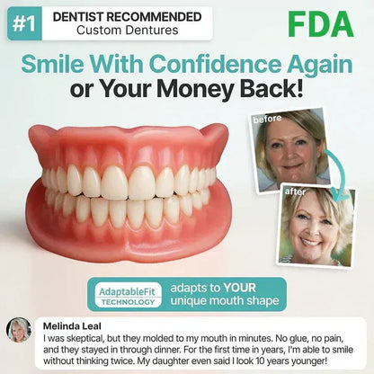 Ends Today: 70% OFF  Custom-Fit Full Functional Dentures