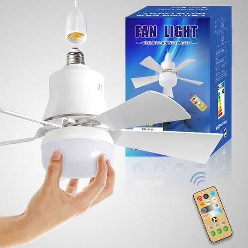 🔥LAST DAY 50% OFF❄️2-in-1 Portable Ceiling Fan & Light With Remote Control💡